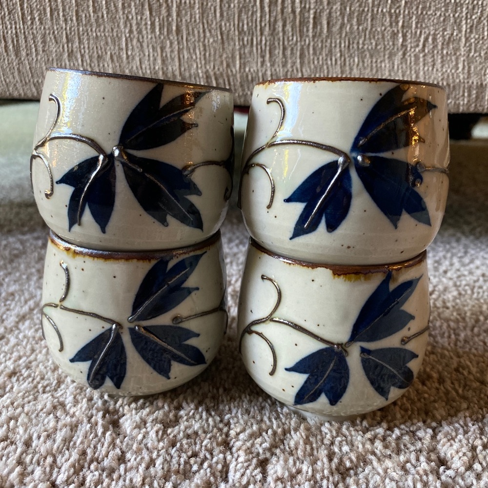 Traditional Japanese Chawan Footed Ceramic Tea Cup